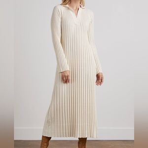 **NWT** LouLou Studio Kale Polo Neck Dress in Ivory (XS)